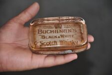 Vintage Buchanan's Black & White  Scotch Whisky Ad Glass Paper Weight,England picture