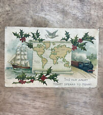 Vintage Far Apart Heart to Heart Illustrated Postcard Posted 1907 picture