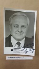 Jack Anderson Autographed Photo 8x10 investigative journalism reporter column picture