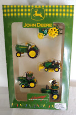 Vintage John Deere Die Cast Tractors 5 Mini Christmas Tree Ornaments picture