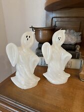 Vintage Halloween X-Large Unused Gurley? Novelties Ghost Candle Set Of 2 RARE 8” picture