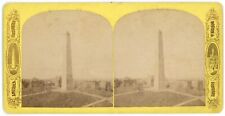 c1900's Real Photo America Illustrated Stereoview Card Bunker Hill Monument picture
