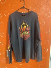 vintage long sleeve harley davidson shirt Flame Sleeves Xl picture