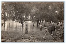 c1910's Flood Rescue River Trees Disaster RPPC Photo Posted Antique Postcard picture