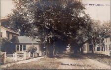 Street View, NEW LISBON, Wisconsin Real Photo Postcard picture