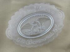 Vintage Glass Embossed Bicentennial Plate 1776-1976 Commemorative Memorabilia picture