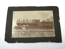 c1890s New York Central and Hudson River Steam Locomotive Railroad Cabinet Photo picture