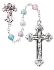 Multi Color Rhinestone Heart Rosary Comes in a Deluxe Gift Box picture