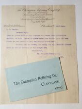 1901 paper letter & envelope advertising CHAMPION REFINING COMPANY Cleveland OH picture