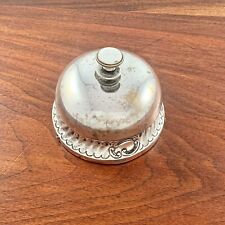 DEAKIN & FRANCIS ENGLISH STERLING SILVER TWIST MOTION DESK TABLE CALL BELL 1904 picture