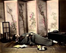 1880s Japan SLEEPING GEISHA Photo  (180-o) picture