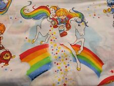 Vintage 1983 Rainbow Brite Fitted Twin Sheet Hallmark -Bottom Sheet only picture