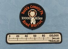 BERK'S COUNTY PA. 10,000 MILES ROAD WARRIOR & 100,000 MILES TRAVELED PATCH NEW picture