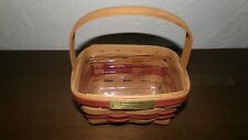 Vintage 1987 Longaberger Christmas Collection Mistletoe Basket and Protector picture