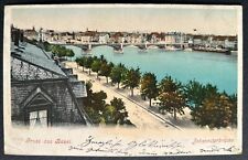 Gruss aus Basel, Johanniterbrücke Bridge,  1903, Color Lithograph Postcard picture