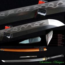Japanese Wakizashi Short Sword Shihozume SandwichSteel Blade Clay Tempered #3511 picture