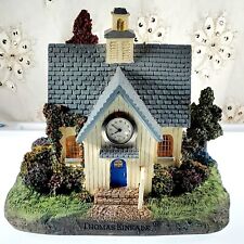 The Forest Chapel Thomas Kinkade 2004 Battery Lighted Church with Clock picture