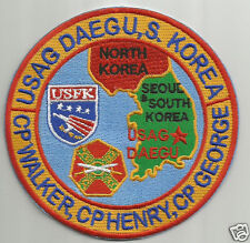 US ARMY POST PATCH, USAG DAEGU S. KOREA, CP WALKER, CP HENRY, CP GEORGE        Y picture
