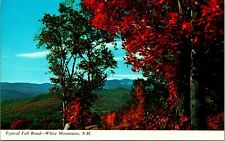 Typical Fall Road White Mountains NH New Hampshire Chrome Postcard picture