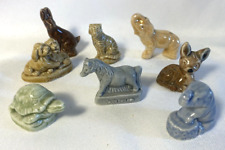 Vtg Lot of 8 Bone China Porcelain Miniature Mini Tiger Elephant Dog Turtle picture