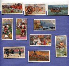 1913 W.D. & H.O. WILL'S CIGARETTES HISTORIC EVENTS 10 DIFFERENT TOBACCO CARD LOT picture