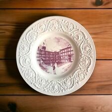 Vintage Wedgwood Virginia Military Institute Interior of Barracks Mulberry Plate picture
