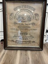 Huge Vintage 1868 Lords Prayer “ Our Father” Catholic / Church / Religious. picture
