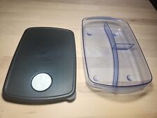 Tupperware Rock N Serve Microwave-Safe Divided Container w/ Black Seal #3990A-2  picture