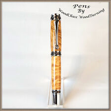 Handmade Exotic Boxelder Burl Wood Rollerball Or Fountain Pen ART 1327a picture