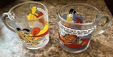 Vintage 1978-80 Garfield McDonalds Glass Coffee Mugs picture