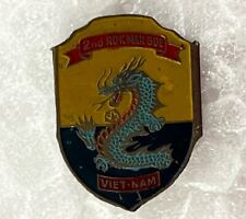 Vietnamese Made Beercan DI 2nd South Korea Marine Brigade ROK Tiny Metal Pin picture