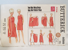 Vintage 1960 Butterick 4699 Two Way Wrap Around Dress Misses Medium 12 -14 picture