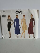 Vogue Basic Design Easy Ladies Knit Dress Pattern 1900 c1996 Size 8 10 12 picture
