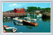 Rockport MA-Massachusetts, Low Tide At Motif Number One, Vintage Postcard picture