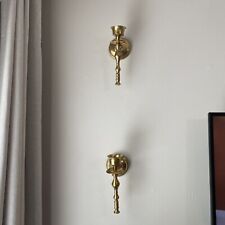 Pair Of Vintage/Antique Brass Wall Sconces Candle Holders picture