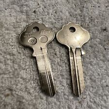 Lot Of 2 New ILCO Unican 1054X Blank Key NOS Nickel Plated Uncut Locksmith picture