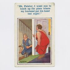 Artistique Funny Comics Men Women Art Wife Painter PC01 P01044 Vintage Postcard picture