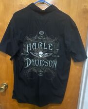 Harley Davison No Power No Glory Skull & Wings Full Throttle Shirt Cotton Men M picture