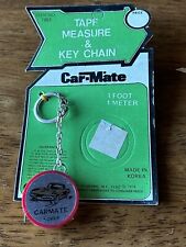 VINTAGE NOS “CAR-MATE KEY CHAIN WITH TAPE MEASURE ON CARD picture