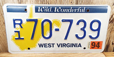VINTAGE West Virginia STATE OUTLINE RESCREATIONAL License Plate WILD, WONDERFUL picture