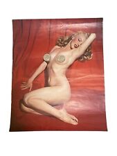 RARE 1951 Marilyn Monroe No 3770 ORIGINAL Golden Dreams Red Velvet Pinup 11x13.5 picture