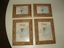 4 STUNNING GILDED GOLD COLOR ARTISTIC PICTURE FRAMES WITH GLASS INCLUDED 2 SIZES picture