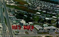 Sarasota FL Via's Bar Package Liquor Store Aerial View Michelob postcard JP8 picture