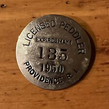 Vintage 1950 Providence, RI Licensed Peddler Badge picture