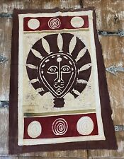 Wall Hanging Batik Cloth African Mask 18 X 29 Handmade Textile Tribal Art picture