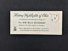 “History Highlights of Ohio”  New MILLS RESTAURANT by State Capitol Columbus OH picture