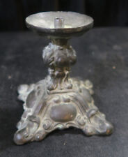 1 Vintage Spelter Lamp Base Shabby Part Footed Candle Candelabra small picture