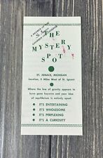 Vintage The Mystery Spot St Ignace Michigan Brochure Advertisement  picture
