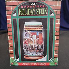Vintage Budweiser Holiday Stein 1997 Home For The Holidays Never Been Out Of Box picture