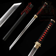 Handmade T10 Steel Sharp Wakizashi Japanese Samurai Katana Sword Ninja Full Tang picture